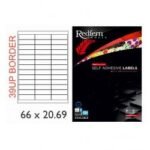 White Laser Label 66 x 20 69mm