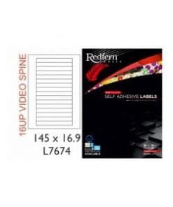 White VID Spine Label 16UP