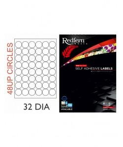 White Laser Label 32 x 32mm 48UP