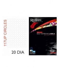 White Laser Label 20mm Diameter