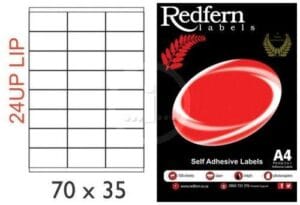 White Laser Label 70 x 35mm  Lip