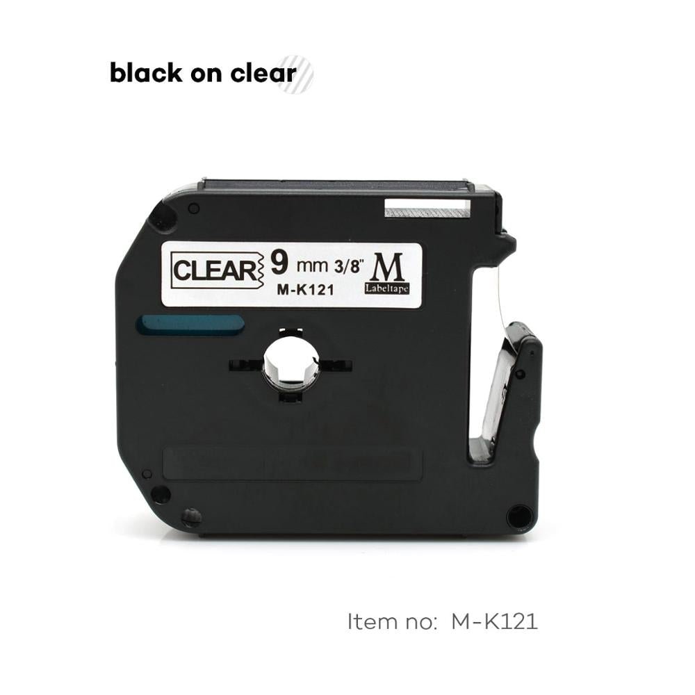 MK-121.jpg Brother Compatible M-K Label Tape – 9mm x 8m - Image 2