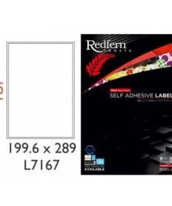 Redfern Self Adhesive Labels  100 Sheets