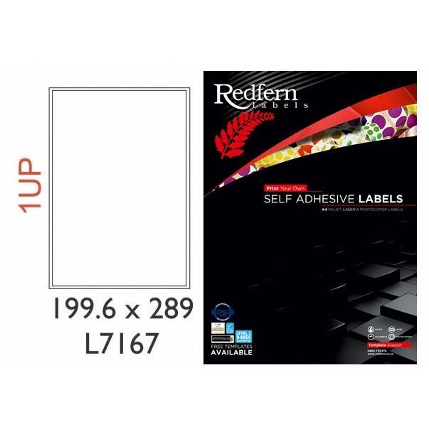 Redfern Self Adhesive Labels  100 Sheets - Image 1