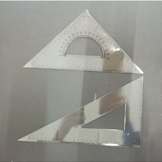 Set-Square.png Set Square Set of 2 Squares with in-built Protractor  SCH80H - Image 1