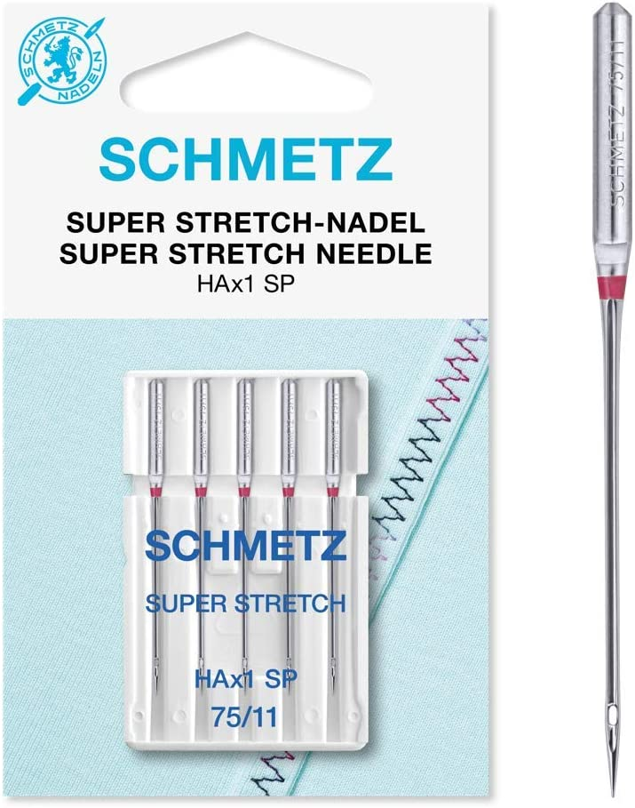 Super-stretch.png Schmetz HAX1SP Special Super Stretch Serger/ Sewing Machine needles Needles - Image 1