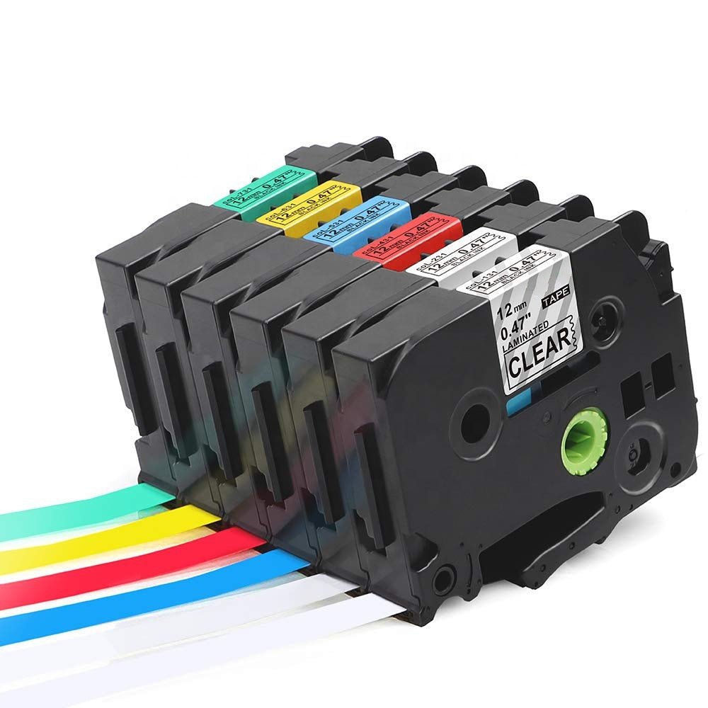 TZe_12mm.jpg Brother Compatible TZe Labeling Tape – 12mm x 8m - Image 2