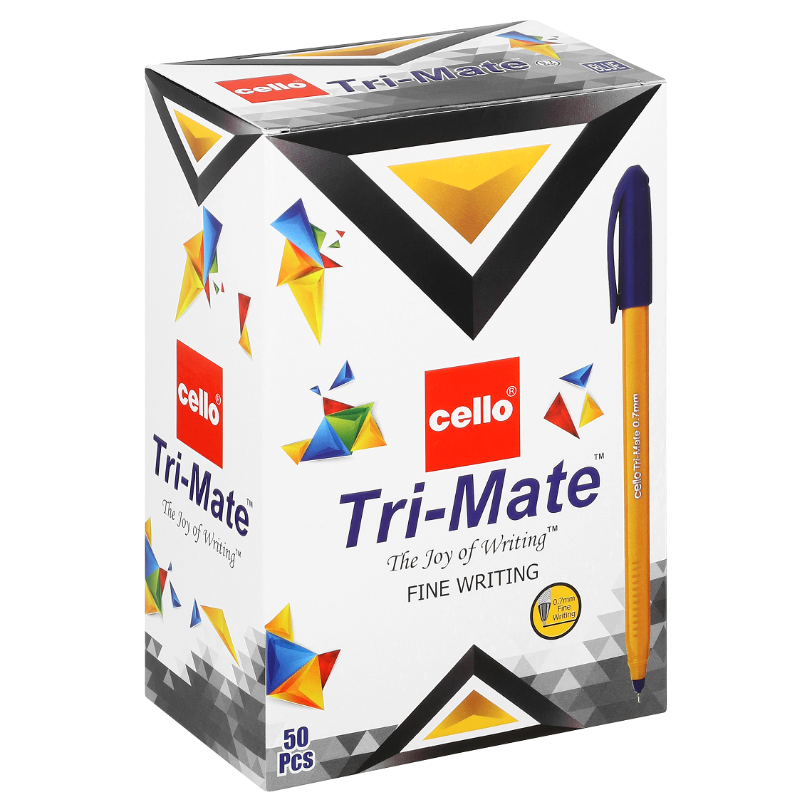 Tri-mate_Blue-1.png CELLO Trimate Pens 0.7mm (Box of 50) - Image 2