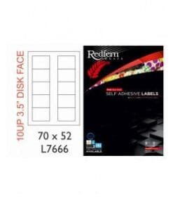 White Disk Face Label 10UP