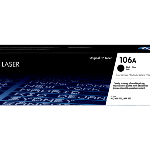 HP 106A Black Original Laser Toner Cartridge (W1106A)