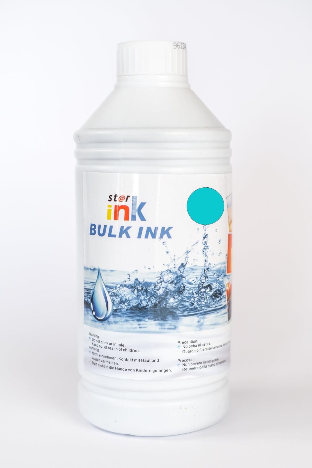 cyan1litre.jpg Universal Cyan Dye Based Ink Bottle (1L) - Alternate Brand - Image 1