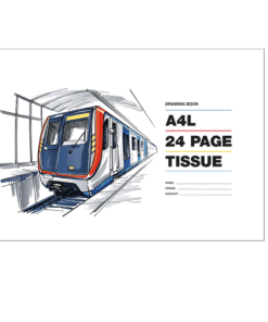 Drawing book with Tissue A4 24p