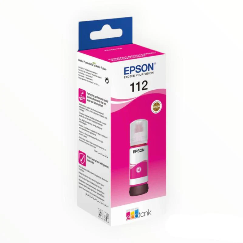 epson-printer-ink-epson-112-ecotank-magenta-ink-bottle-original-single-pack-33052618457177 Epson 112 EcoTank Pigment Series Ink Bottle - Magenta - Image 1