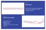 7 Piece French Curve Ruler Set-  Metric - Image 2