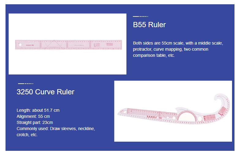 french-curve-B55-3250.png 7 Piece French Curve Ruler Set-  Metric - Image 2