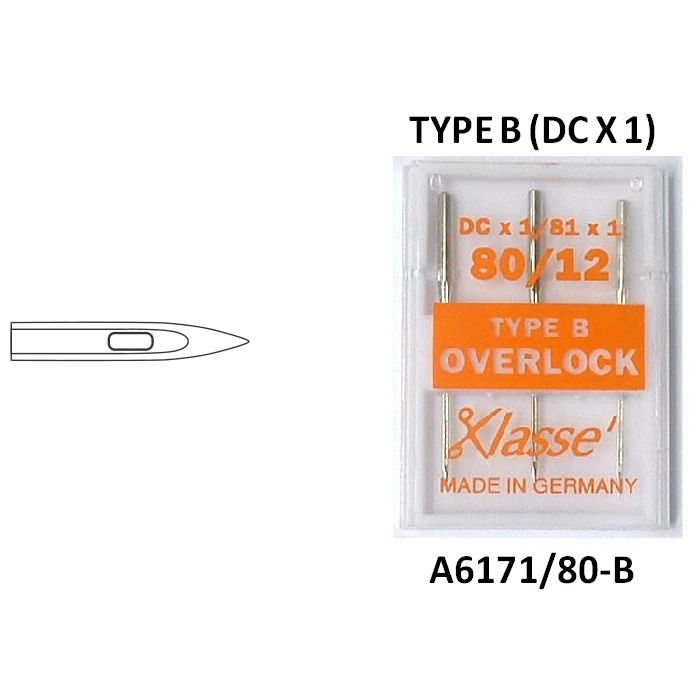 typeb.webp Klasse Overlock Needles Type B - DCX1, 81X1 - Image 1