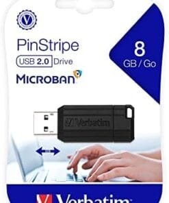 Verbatim 8gb PinStripe USB Flash Drive
