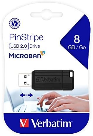 verbatim_8gb_a8b672d8-bb97-41f5-b34b-265aa23ff2ba Verbatim 8gb PinStripe USB Flash Drive - Image 1