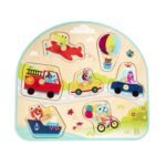 B  Toys Vehicles On The Go  Wooden Peg Puzzle
