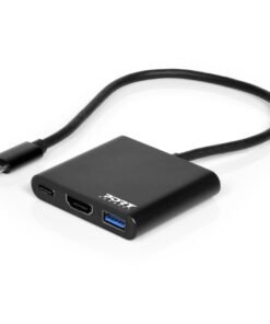 Alternative view of Port USB Type-C to 1 x HDMI|1 x USB3.0|1 x Type-C 60W PD Dock - Black