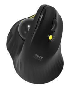Port Connect Bluetooth + Wireless Rechargeable Ergonomic Trackball Mouse
