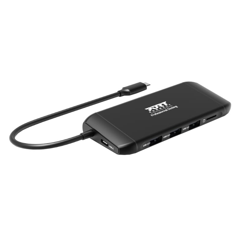 901913_wr_03 Port USB Type-C 4 x USB3.1|1 x Aux|Micro+SD Card Reader|1 x RJ45|1 x HDMI|1 x VGA|1 x Type-C PD Dock 100W - Black - Image 3