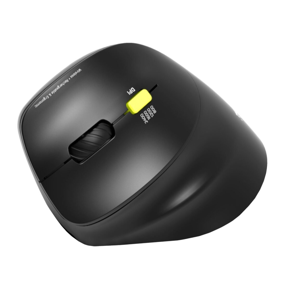 910008_PORT-MOUSE-ERGO-RECHARGEABLE-BT-LEFT_wr_07 Port Connect Ergo Shape Rechargeable Wireless Mouse - Image 3
