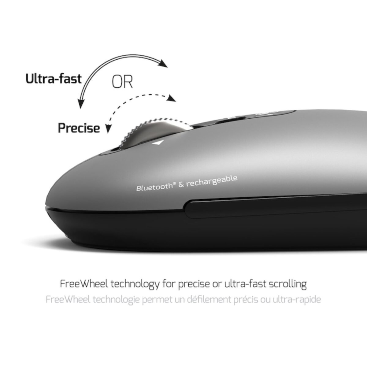 910009_PORT-MOUSE-REACHARGE-BT-PURE-MAC-GRY_wr_03 Port Connect PURE Bluetooth Rechargeable Mouse - Image 5