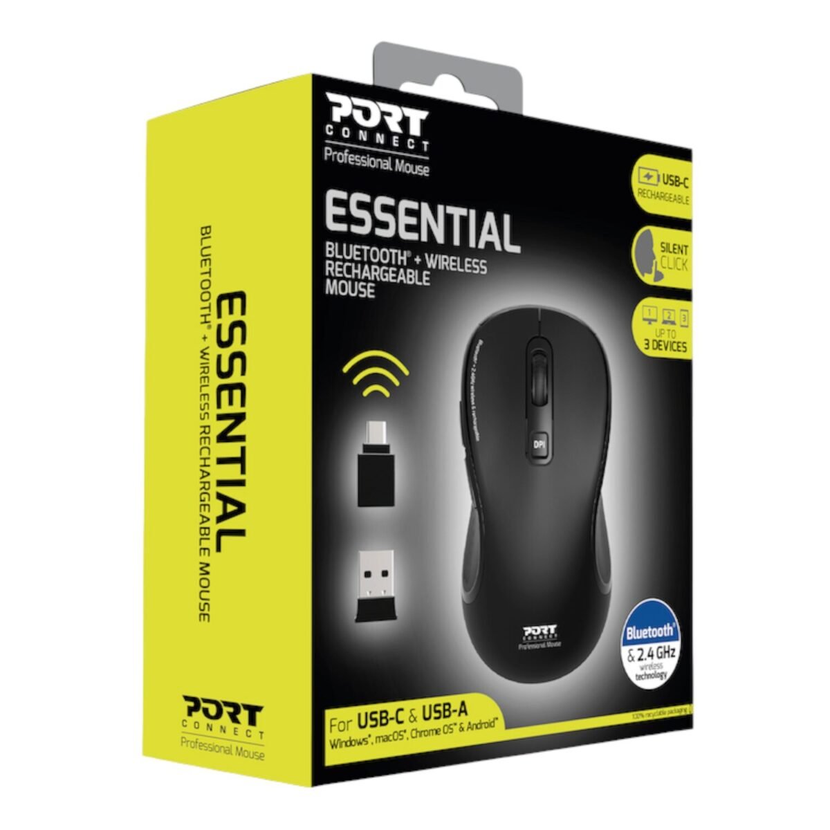 910010-WR-06 Port Connect Essential Bluetooth Wireless Rechargeable Mouse - Image 6