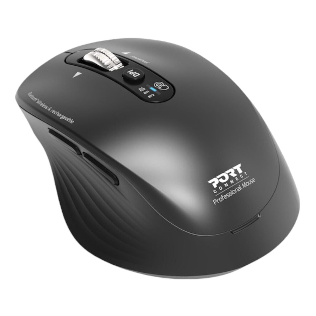 910202-WR-0 Port Connect Business 2.4GHz Rechargeable Bluetooth Wireless Mouse - Black - Image 5