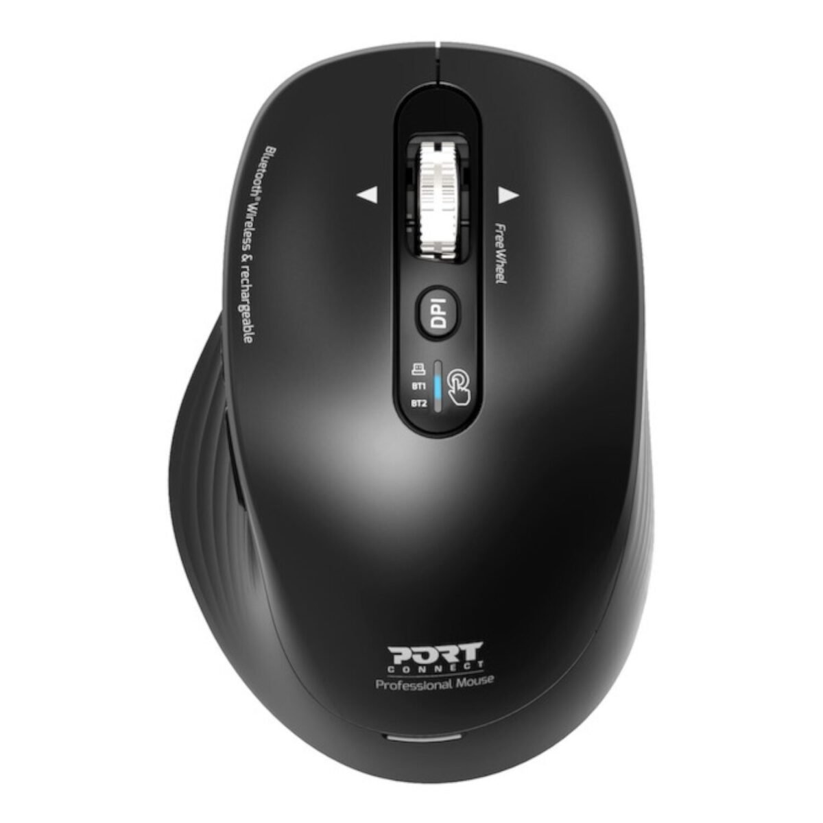 910202-WR-01 Port Connect Business 2.4GHz Rechargeable Bluetooth Wireless Mouse - Black - Image 2