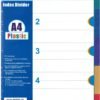 A4 Index 10 Tab PVC Divider  Colour