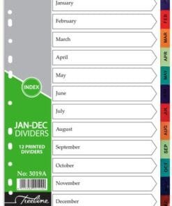 A4 PVC Divider Index  January - December