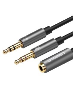 UGREEN UV140 AUX 3.5mm Audio Splitter Cable - Black/Grey