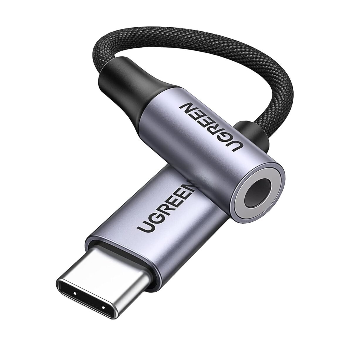 AV161-80154_UGreen-USB-Type-C-to-3.5mm-10cm-Adapter-Grey_wr_01 UGreen AV161 USB Type-C to 3.5mm 10cm Adapter - Image 2
