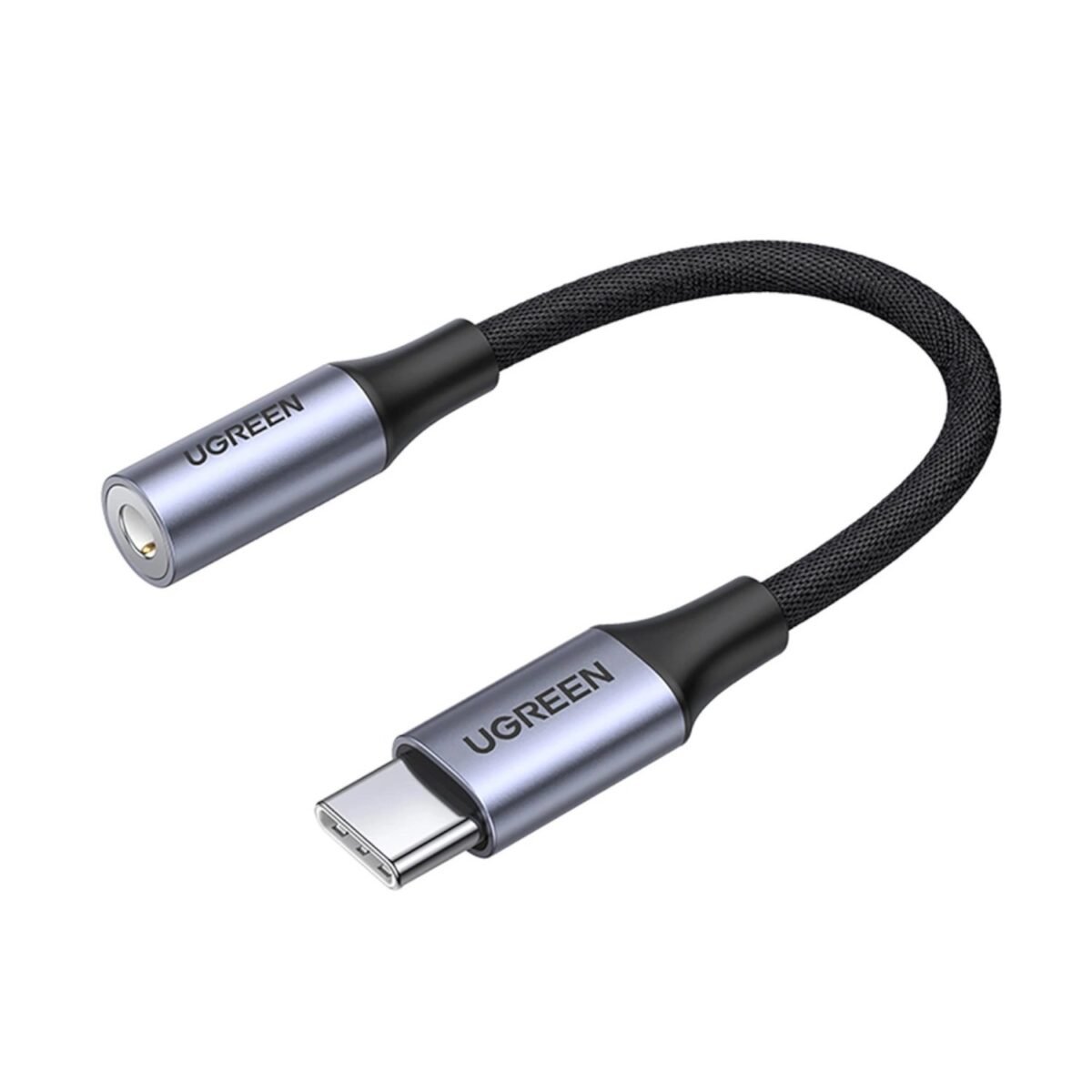 AV161-80154_UGreen-USB-Type-C-to-3.5mm-10cm-Adapter-Grey_wr_02 UGreen AV161 USB Type-C to 3.5mm 10cm Adapter - Image 1