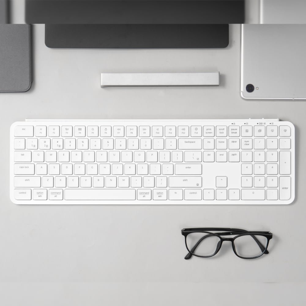 B6P-K8_wr_05a Keychron B6 Pro Ultra-Slim 100% Wireless Keyboard – Ivory White - Image 5