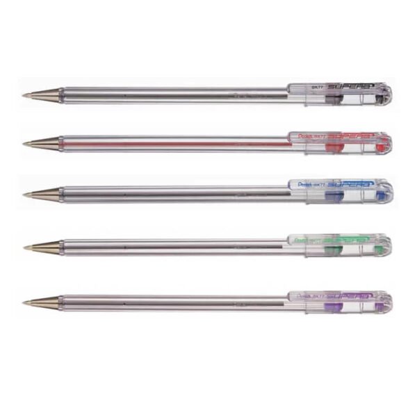 Pentel Superb Ballpoint Pen Fine 0.7mm Ball/Red