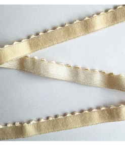 Scalloped Elastic 16mm Beige