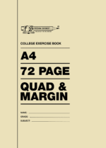 College Exercise Book - A4, 72 Page 17mm F&M Ruled (5 Pack)