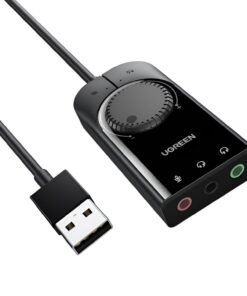 UGREEN CM129-40964 USB-A to 3.5mm External Stereo Sound Adapter - Black