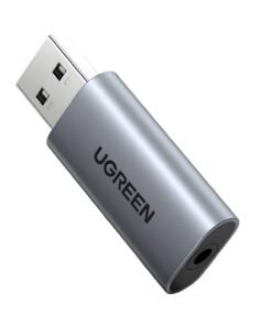 UGREEN CM383-80864 USB-A to 3.5mm Audio Jack External Sound Adapter - Silver