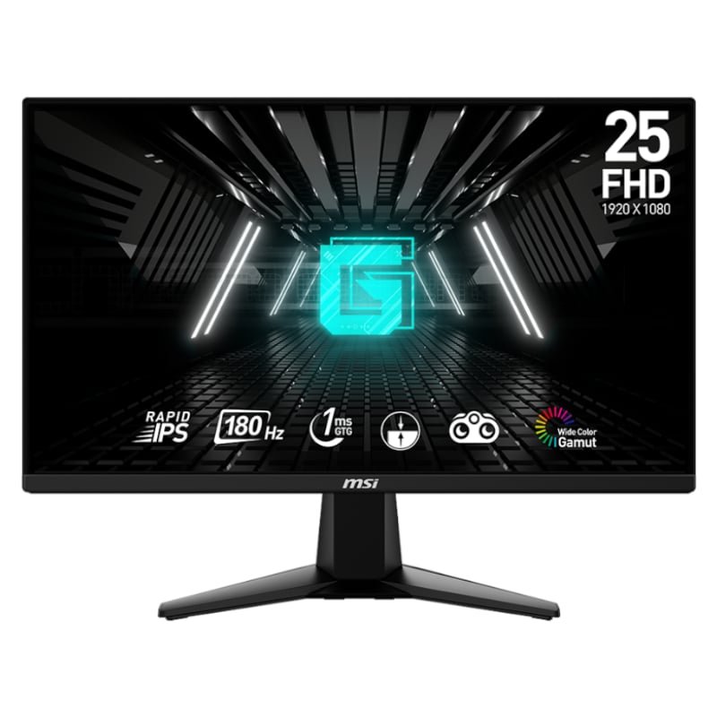 G255F_wr_01b MSI G255F 25" Gaming Monitor 1920x1080 (FHD) Rapid IPS 1ms 180Hz Adaptive Sync HDMI Displayport Black - Image 1