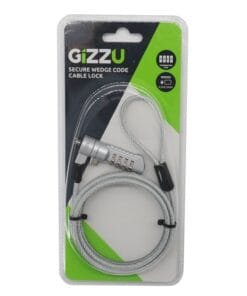 Alternative view of Gizzu Secure Wedge Code Cable Lock 1.8m