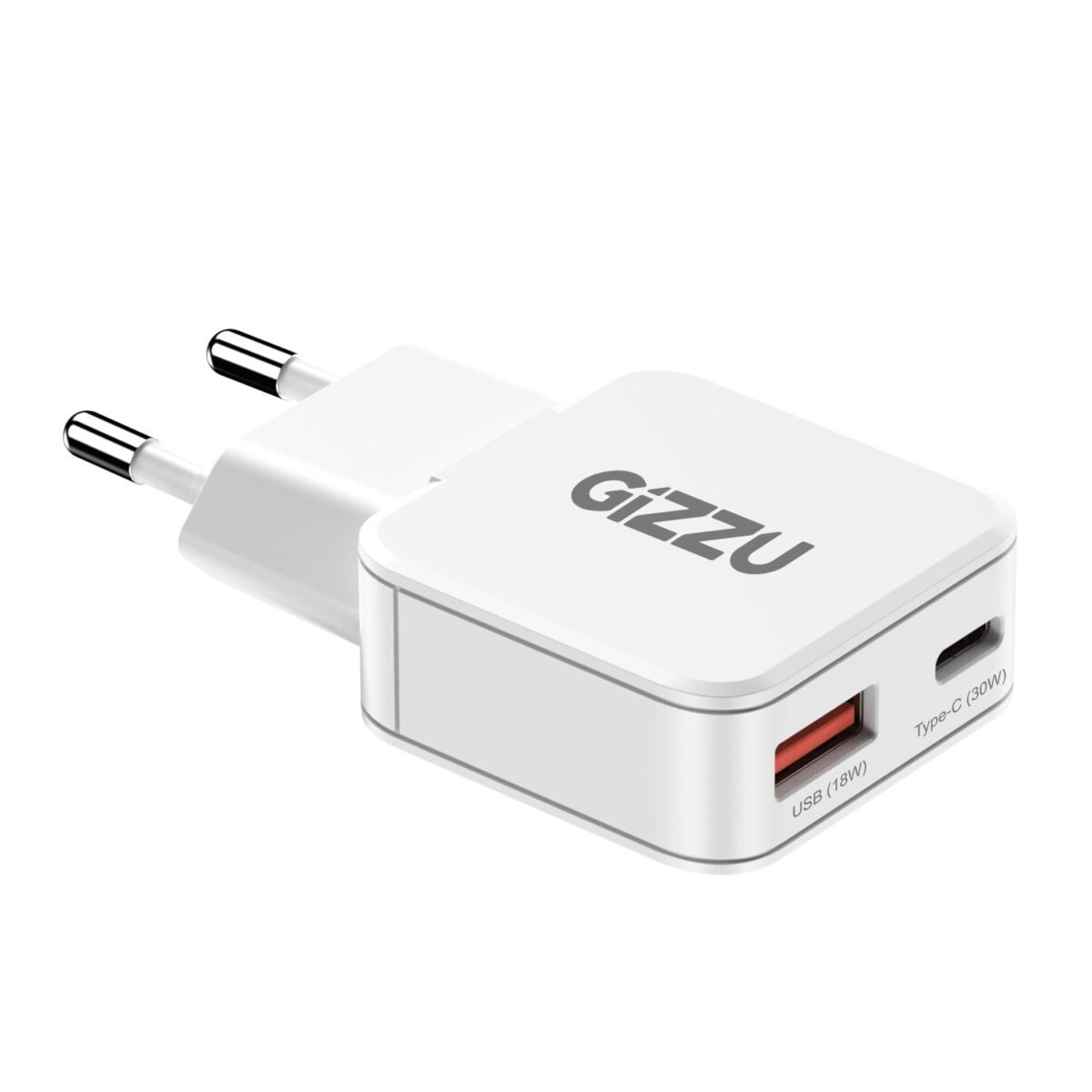 GWCCU30W_Gizzu-2-Port-30W-GaN-Wall-Charger-White_wr_03a Gizzu 2-Port 30W GaN Wall Charger - Image 3