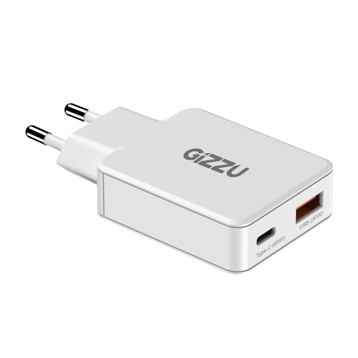 GWCCU65W_Gizzu-2-Port-65W-GaN-Wall-Charger-White_wr_03a Gizzu 2-Port 65W GaN Wall Charger - Image 3