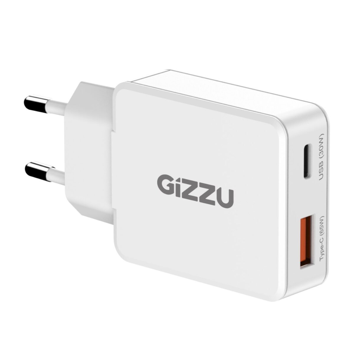 GWCCU65W_Gizzu-2-Port-65W-GaN-Wall-Charger-White_wr_05a Gizzu 2-Port 65W GaN Wall Charger - Image 5