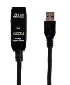 Alternative view of Gizzu USB 3.0 Active Extension Cable 5m - Black