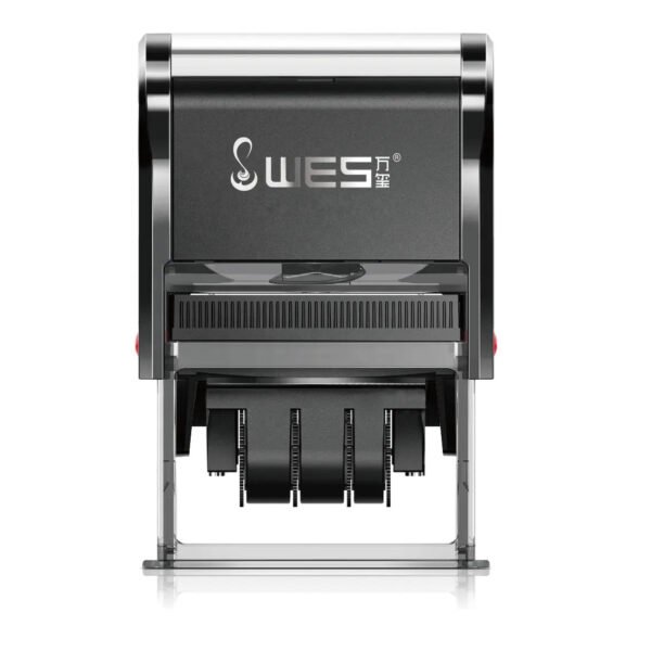 Custom Text + Dater Rubber Stamp – Self-inking - Black/60mm x 40mm