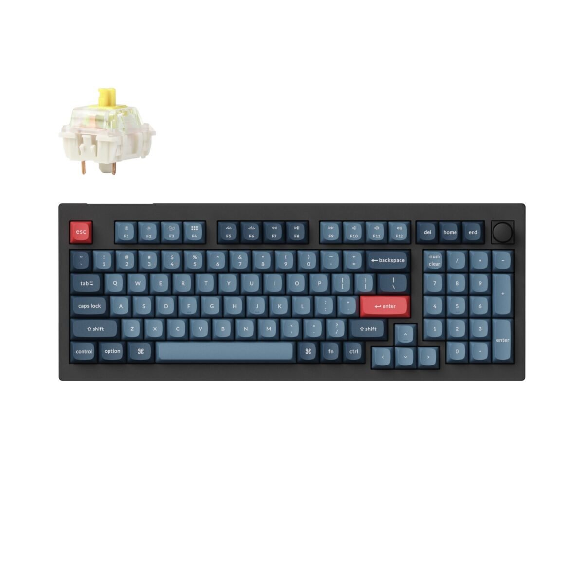 KEYCHRON-V5MAX-BAN-KB-wr-01 Keychron V5 Max Wireless Custom  Keyboard - BANANA Switch - Image 1